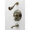 Kingston Brass KB36330PL Tub and Shower Faucet, Antique Brass KB36330PL - alternate 3